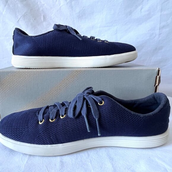 Cole Haan Grand.OS Navy Knit Lace Up Fashion Sneakers, W10504, Size 8, EC! - Picture 9 of 14